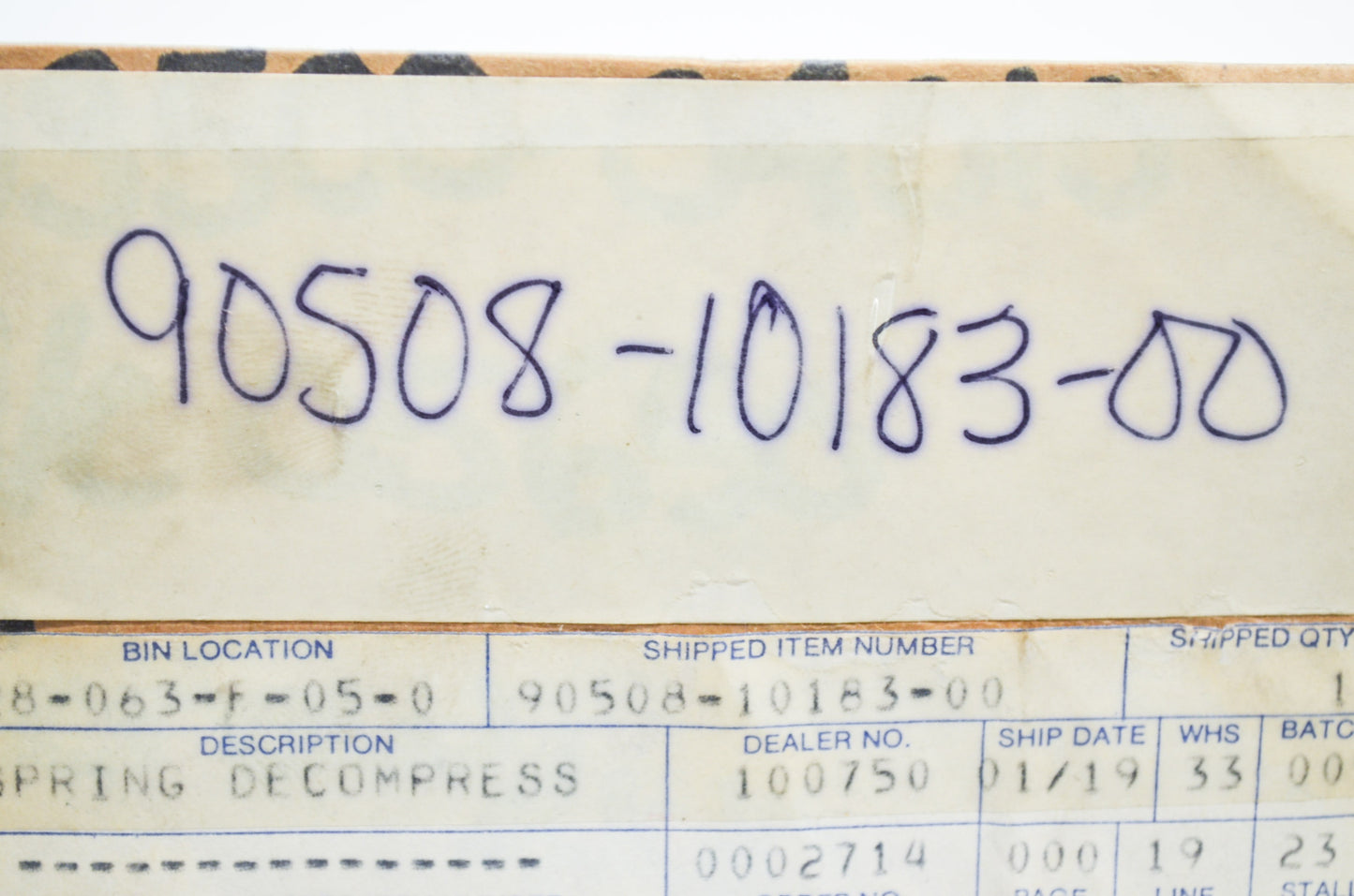OEM Yamaha 90508-10183-00 Torsion Spring NOS