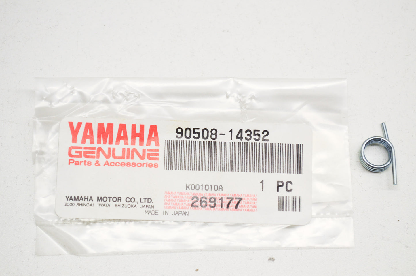 OEM Yamaha 90508-14352-00 Torsion Spring NOS