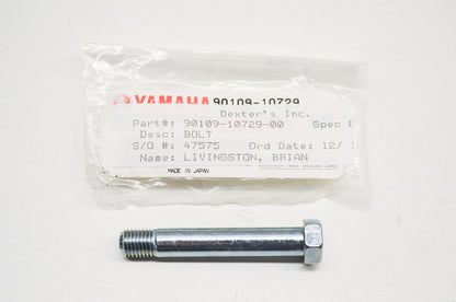 OEM Yamaha 90109-10729-00 Bolt NOS