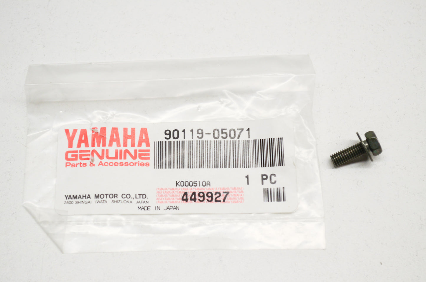 OEM Yamaha 90119-05071-00 Bolt w/ Hole NOS