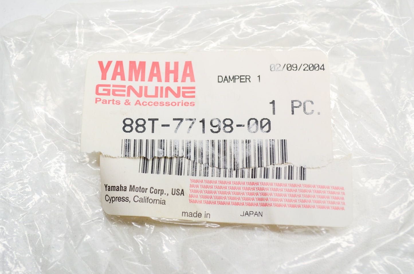 OEM Yamaha 88T-77198-00-00 Damper 1 NOS