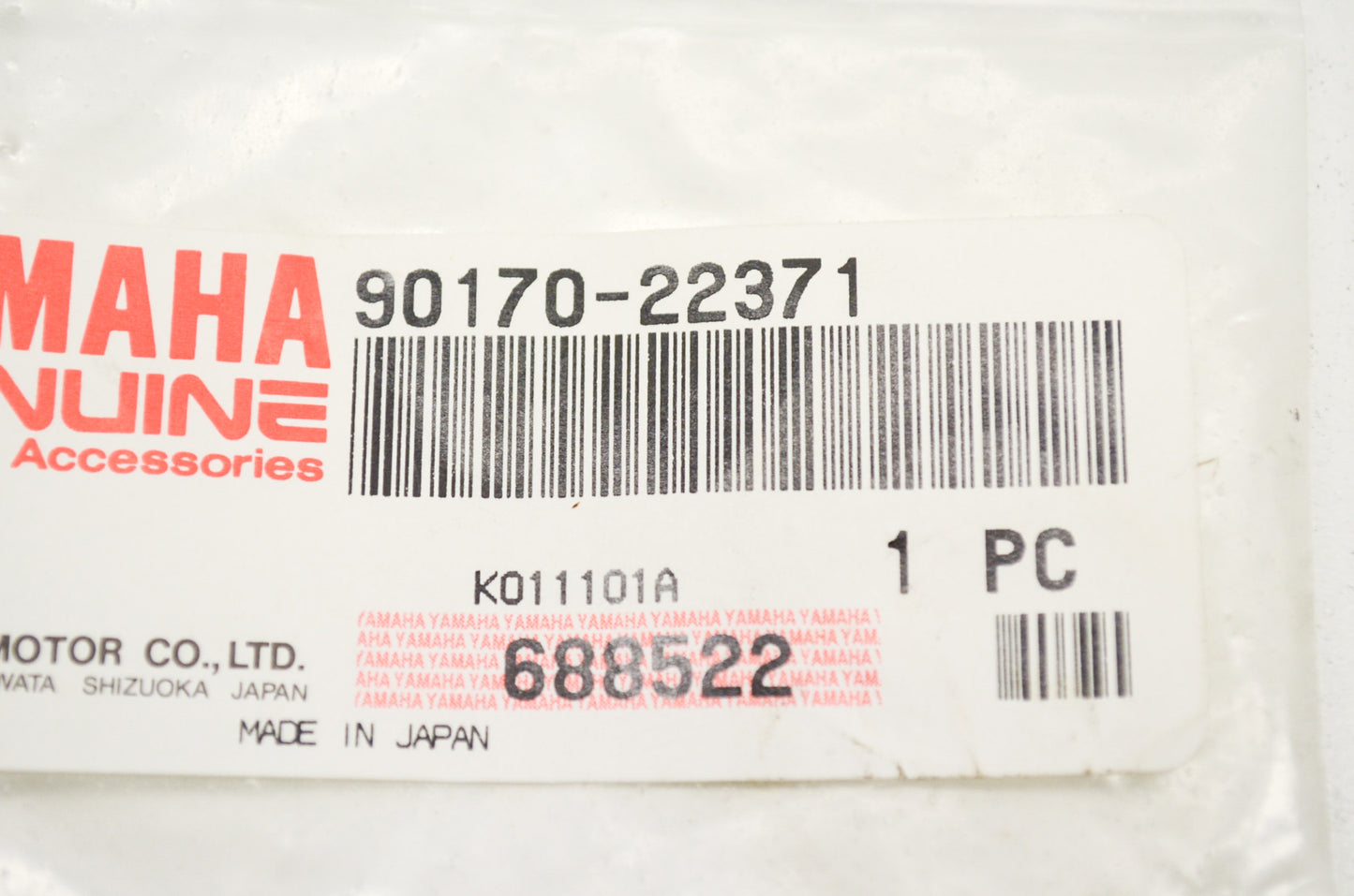 OEM Yamaha 90170-22371-00 Nut NOS
