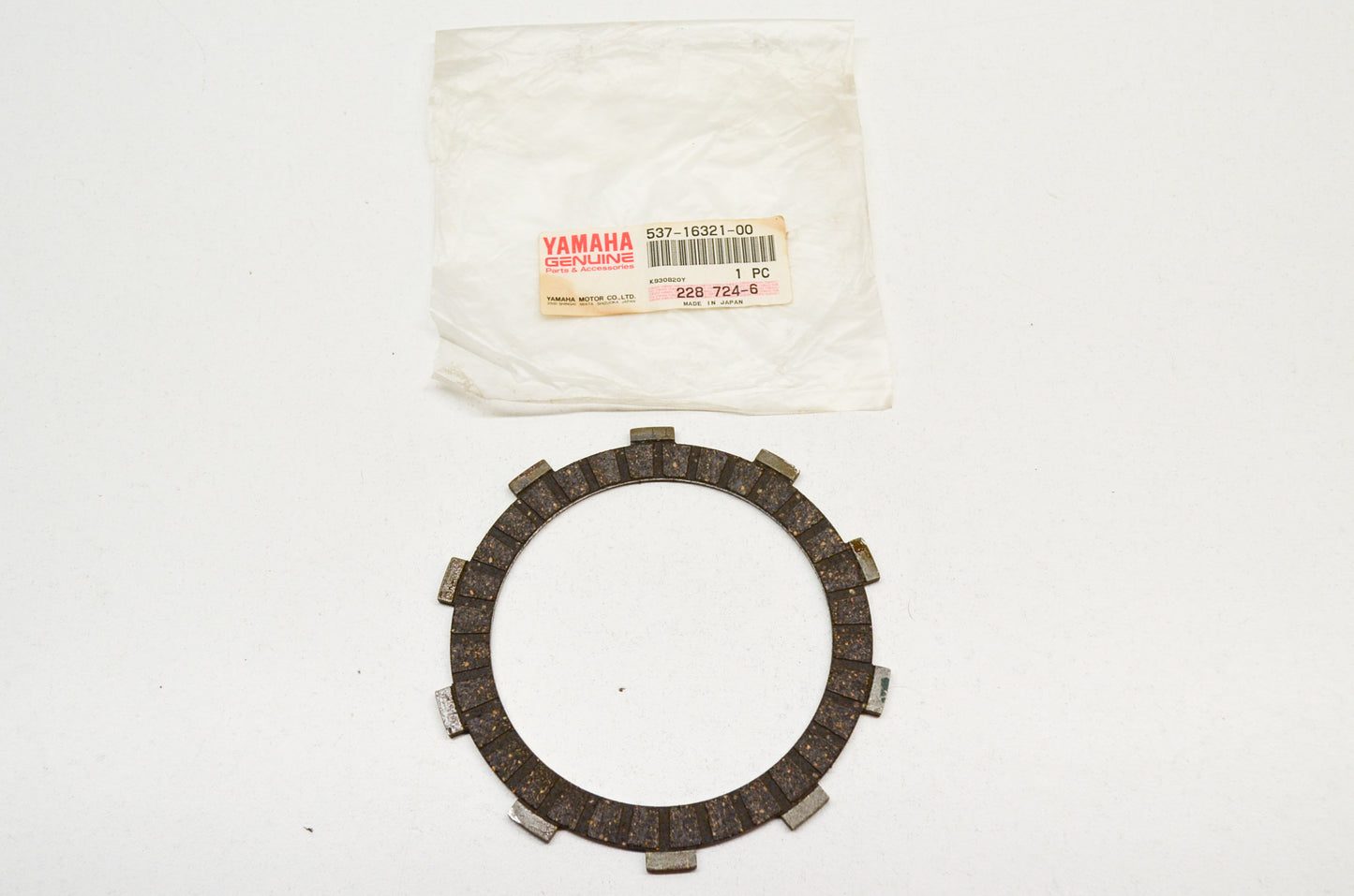 OEM Yamaha 537-16321-00-00 Friction Plate NOS