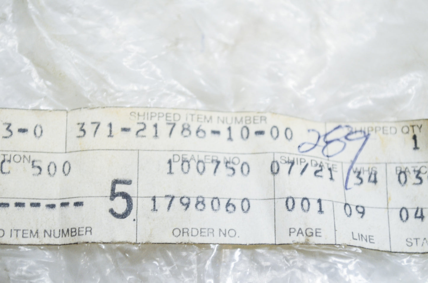 OEM Yamaha 371-21786-10-00 Emblem 6 NOS