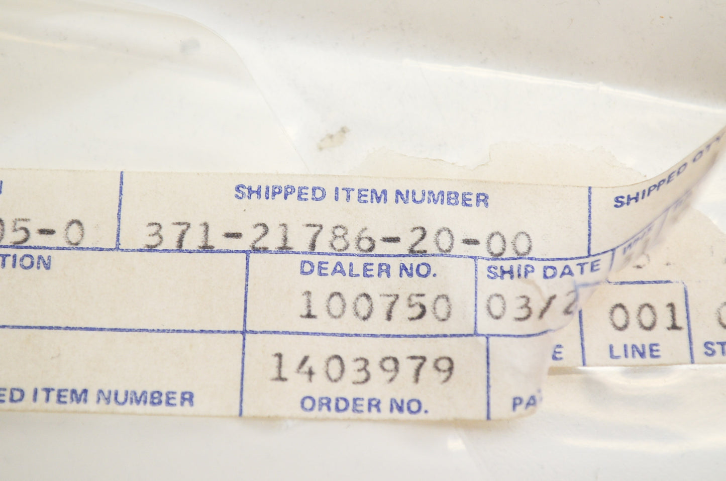 OEM Yamaha 371-21786-20-00 Emblem 6 NOS