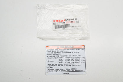 OEM Yamaha 5LP-21696-00-00 Caution Label NOS