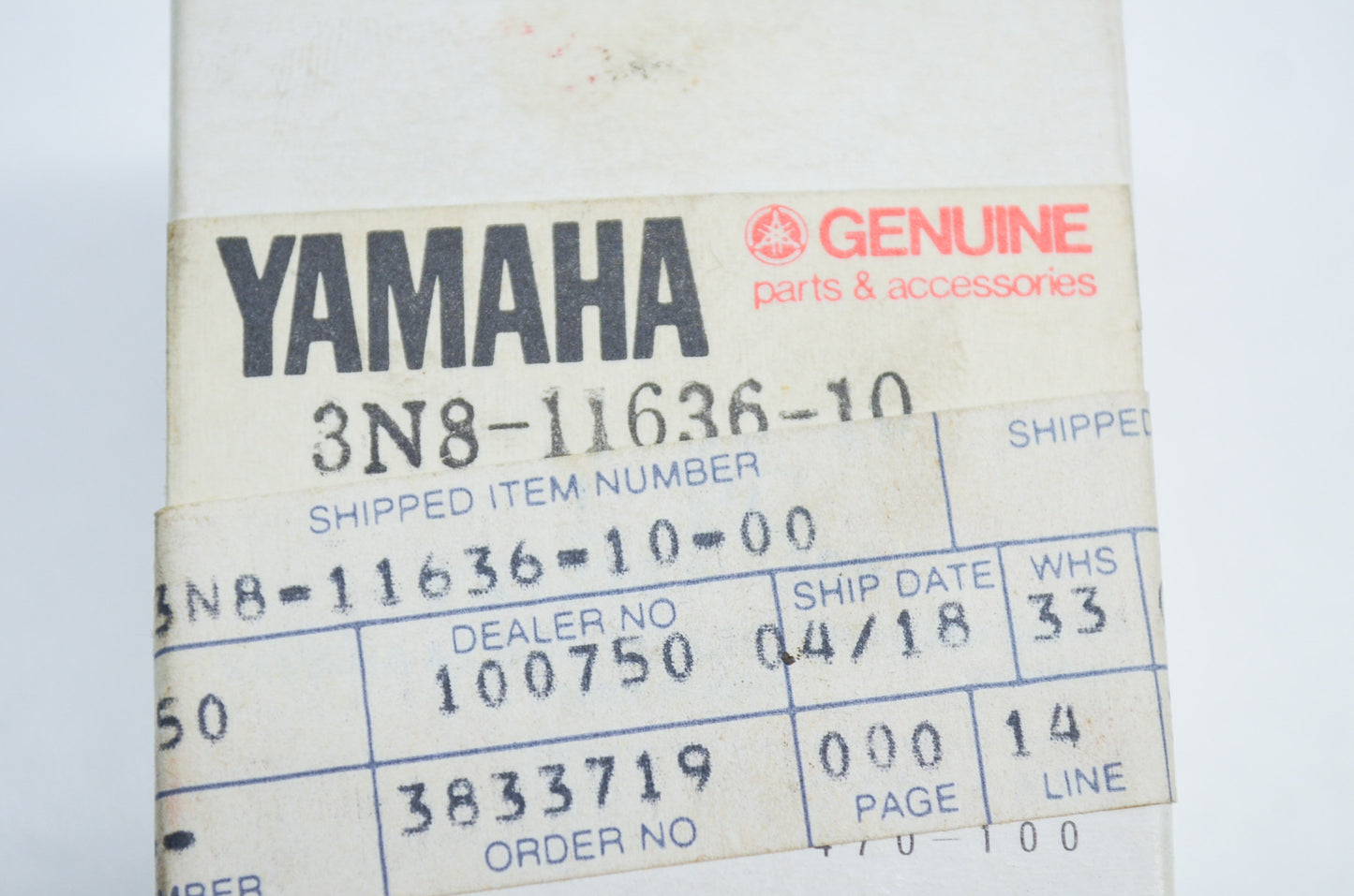 OEM Yamaha 3N8-11636-10-00 Piston 2 O/S 0.50 NOS