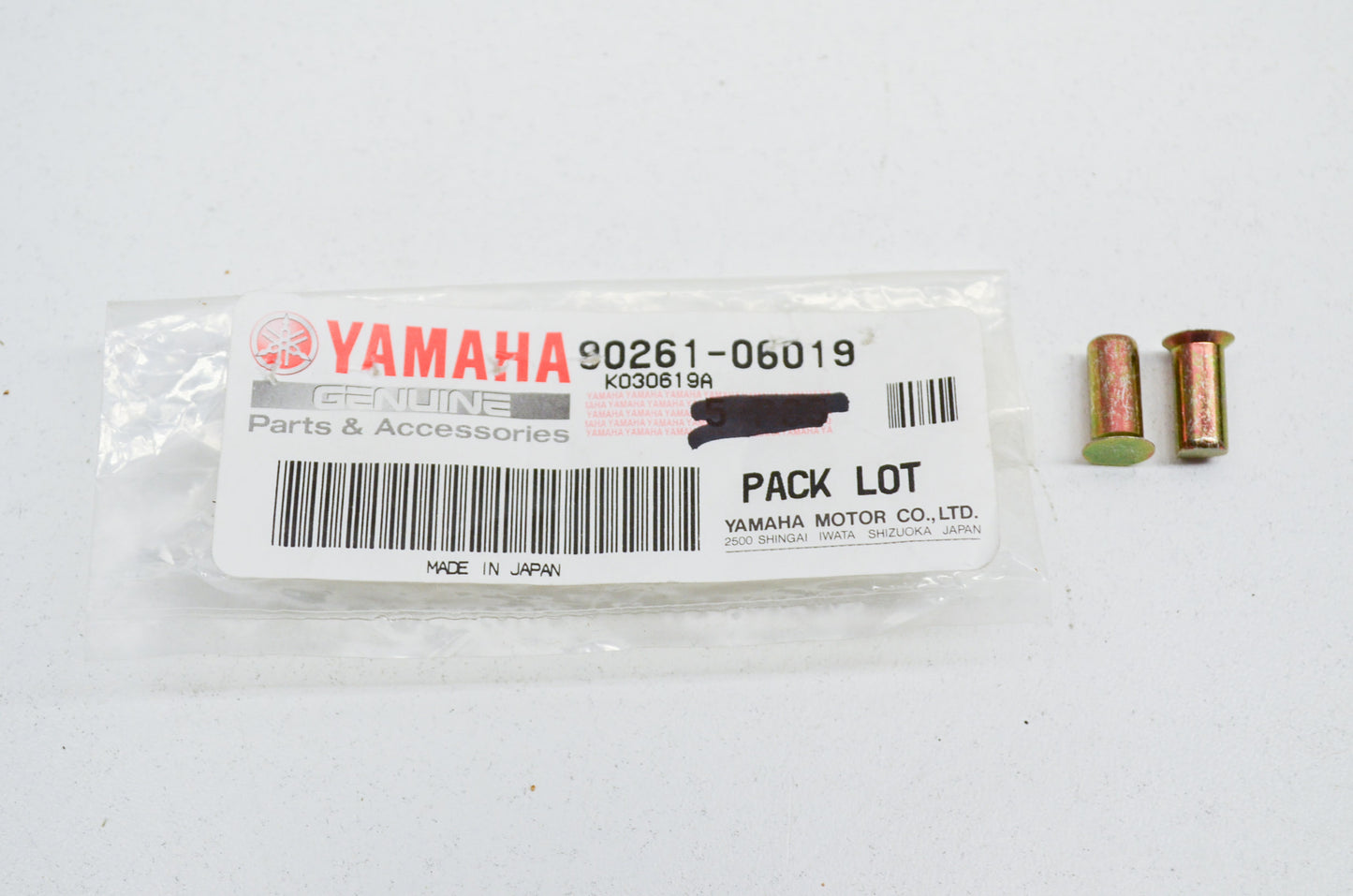 OEM Yamaha 90261-06019-00 Countersunk Rivet 13.3mm Qty 2 NOS