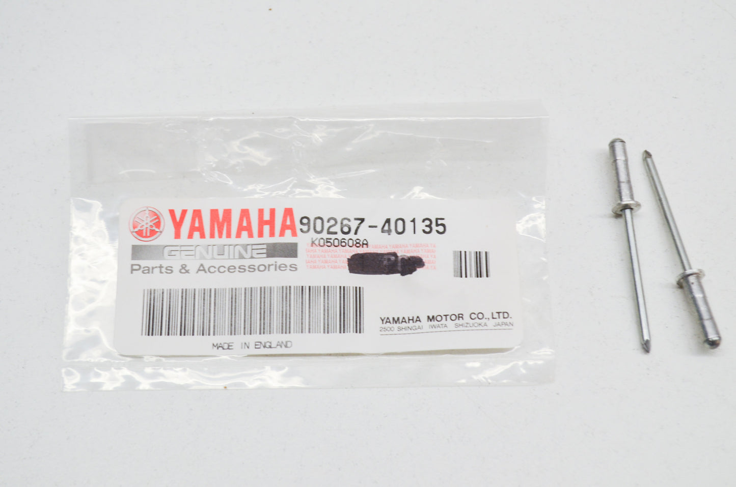 OEM Yamaha 90267-40135-00 Blind Rivet Qty 2 NOS