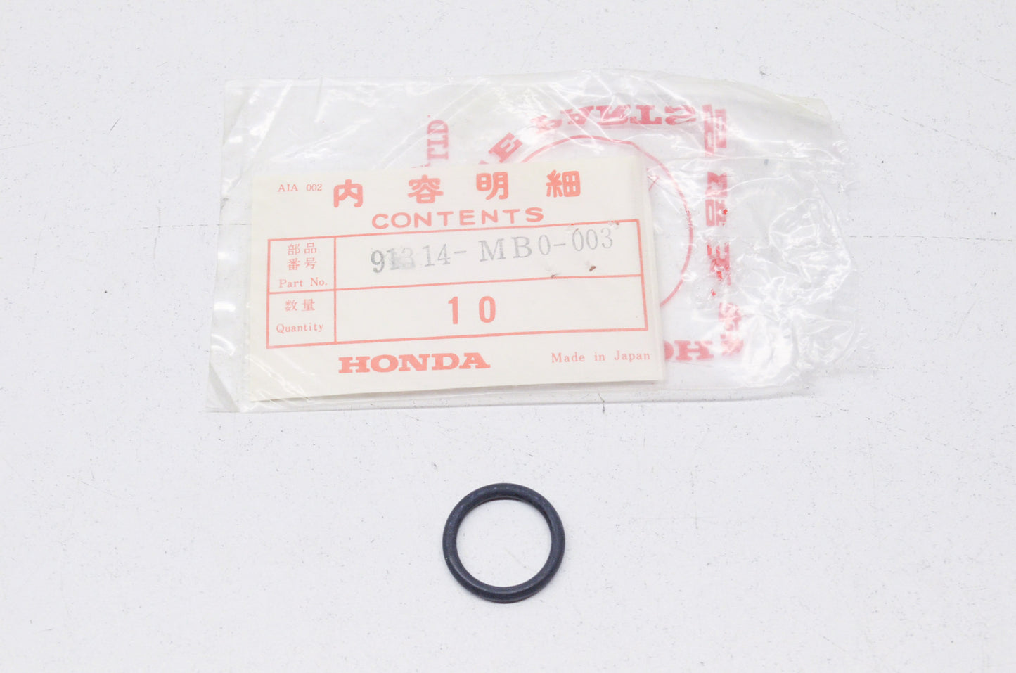 OEM Honda 91314-MB0-003 O-Ring (18X2.8) NOS