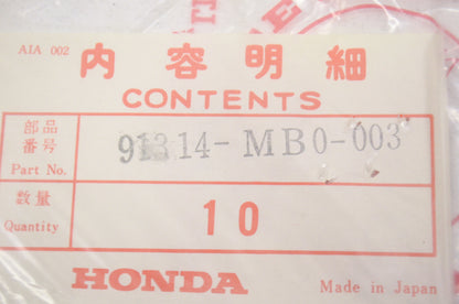 OEM Honda 91314-MB0-003 O-Ring (18X2.8) NOS