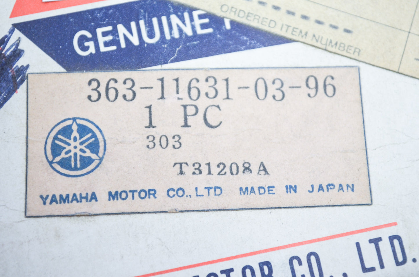 OEM Yamaha 363-11631-03-96 Piston STD NOS