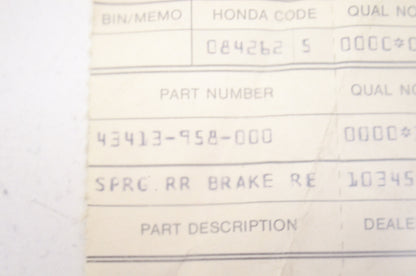 OEM Honda 43413-958-000 Rear Spring NOS