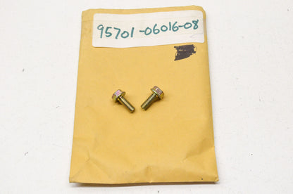 OEM Honda 95701-06016-08 Flange Bolt (6X16) Qty 2 NOS
