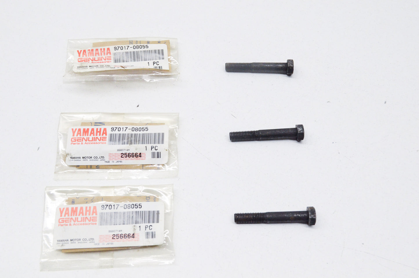OEM Yamaha 97017-08055-00 Hexagon Bolt Qty 3 NOS