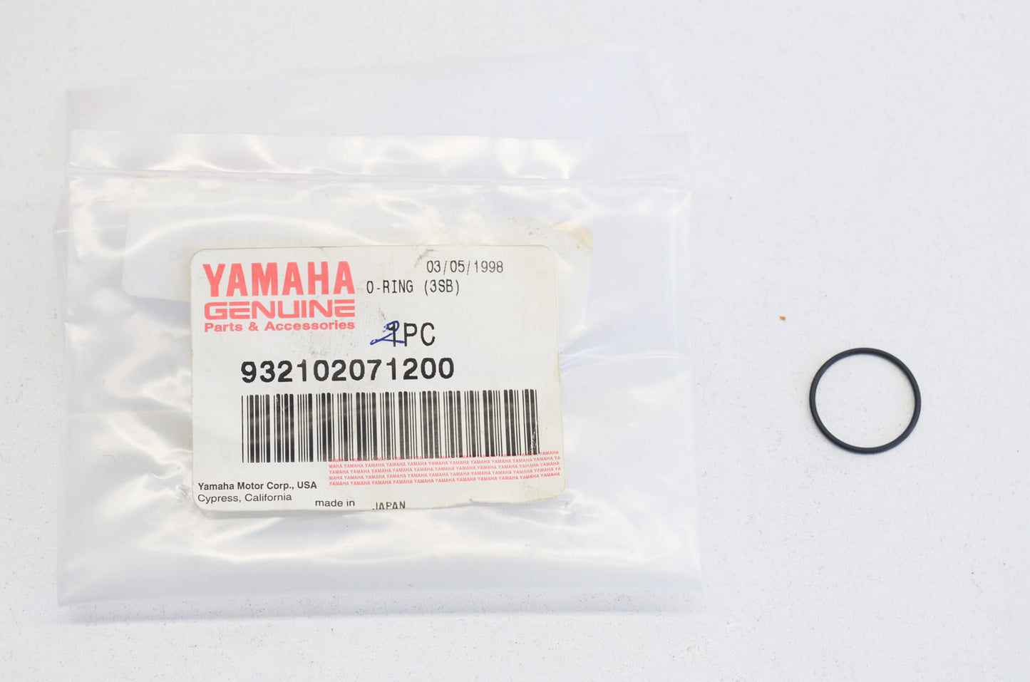 OEM Yamaha 93210-20712-00 O-Ring (3SB) NOS