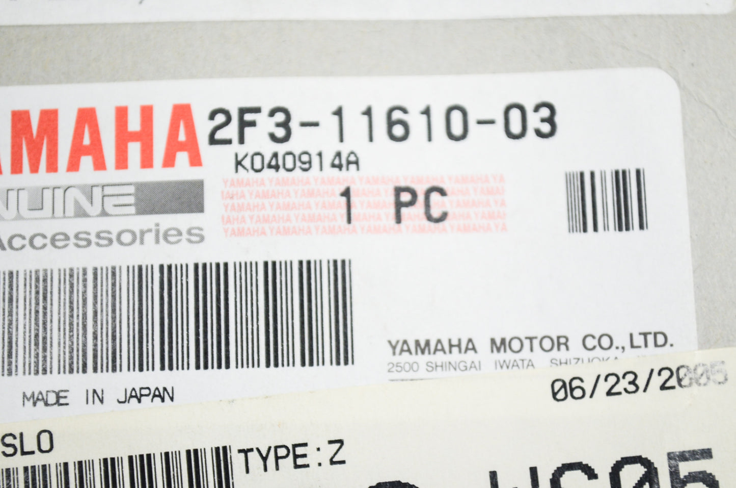 OEM Yamaha 2F3-11610-03-00 Piston Ring Set STD NOS
