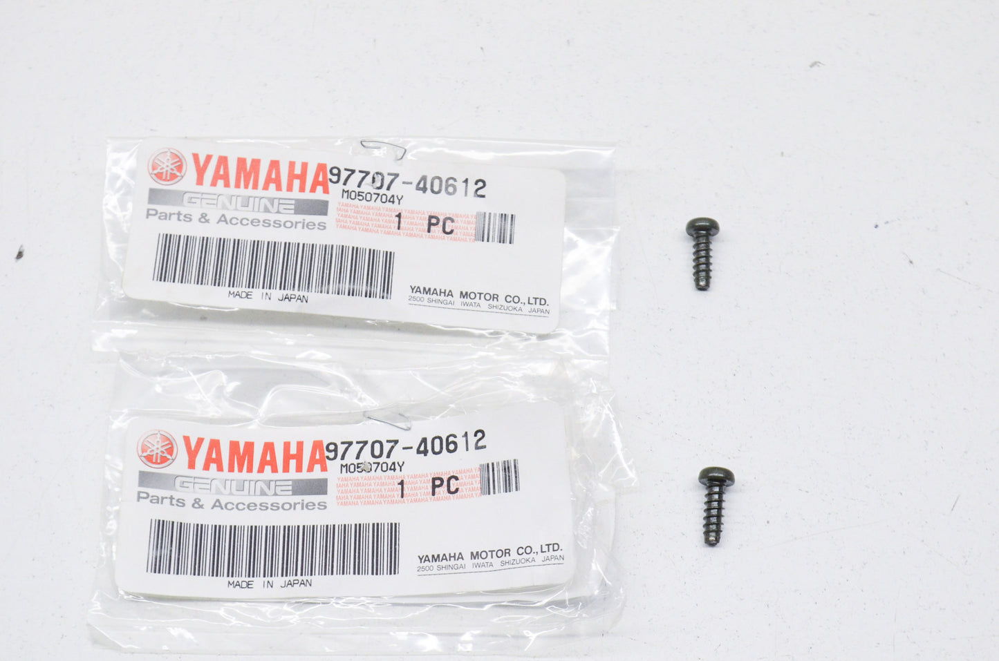 OEM Yamaha 97707-40612-00 Truss Screw Qty 2 NOS