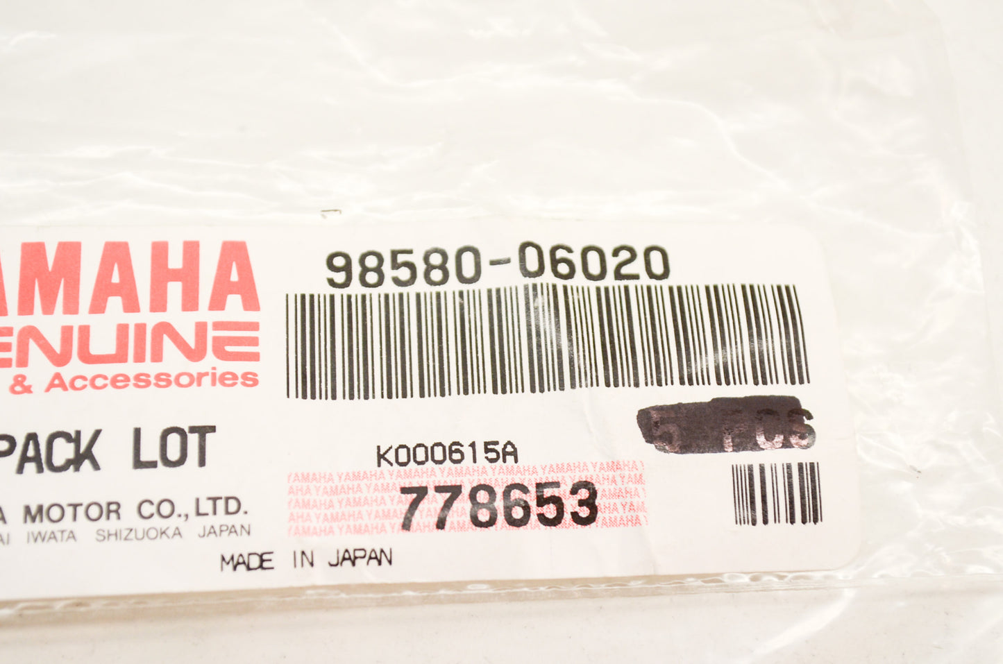 OEM Yamaha 98580-06020-00 Pan Head Screw Qty 3 NOS