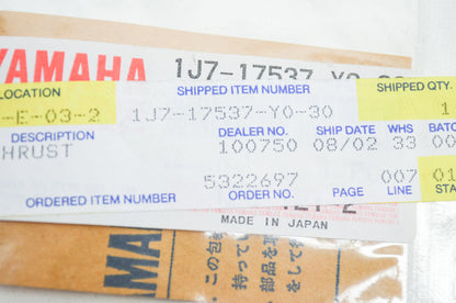 New OEM Yamaha 1J7-17537-Y0-30 Thrust Shim NOS