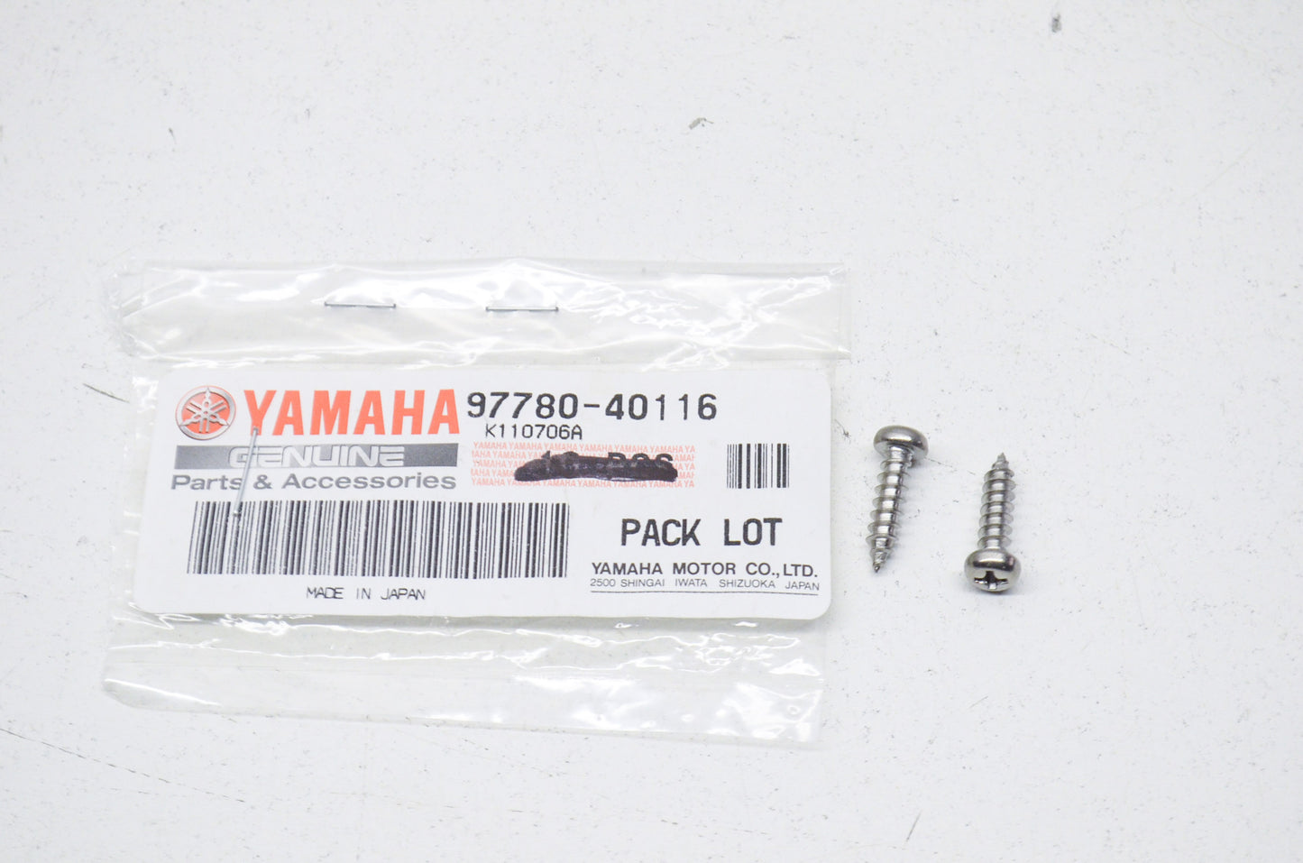 OEM Yamaha 97780-40116-00 Tapping Screw Qty 2 NOS