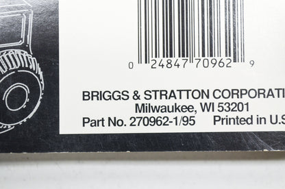 Repair Manual Single Cylinder 4-Cycle Engines