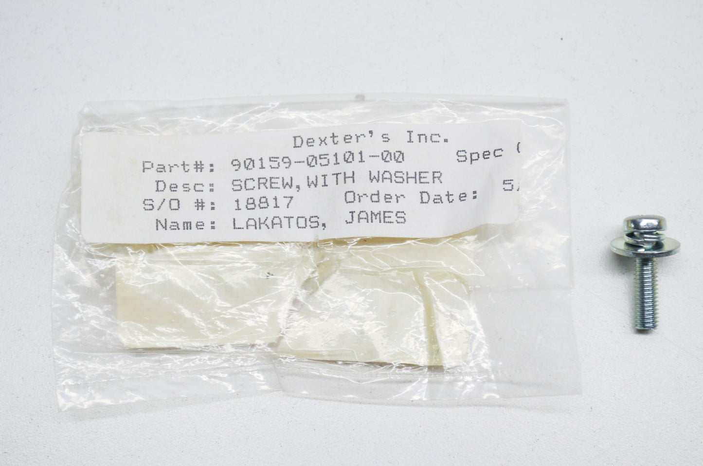 OEM Yamaha 90159-05101-00 Screw w/ Washer NOS