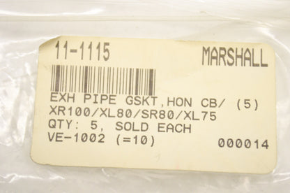 New Marshall Exhaust Gasket Honda XR100 XL80 SR80 XL75 NOS