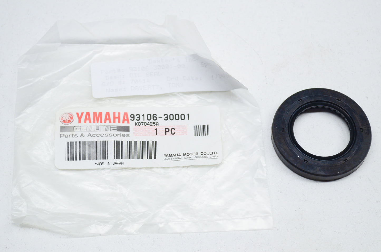 OEM Yamaha 93106-30001-00 Oil Seal NOS