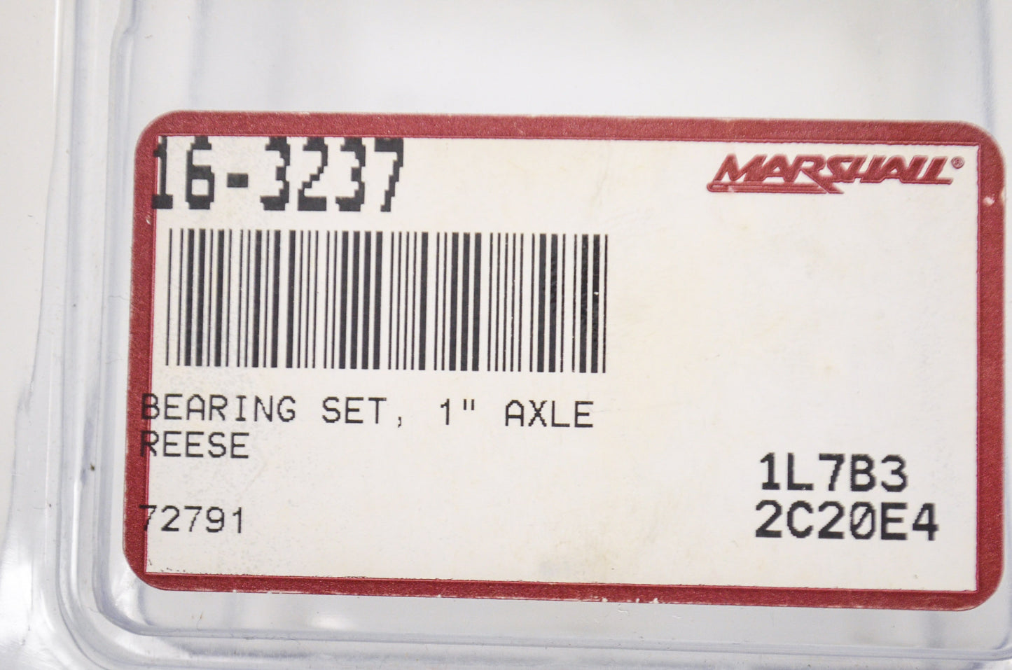 Reese 16-3237, 72971 1' Axle Bearing Set NOS