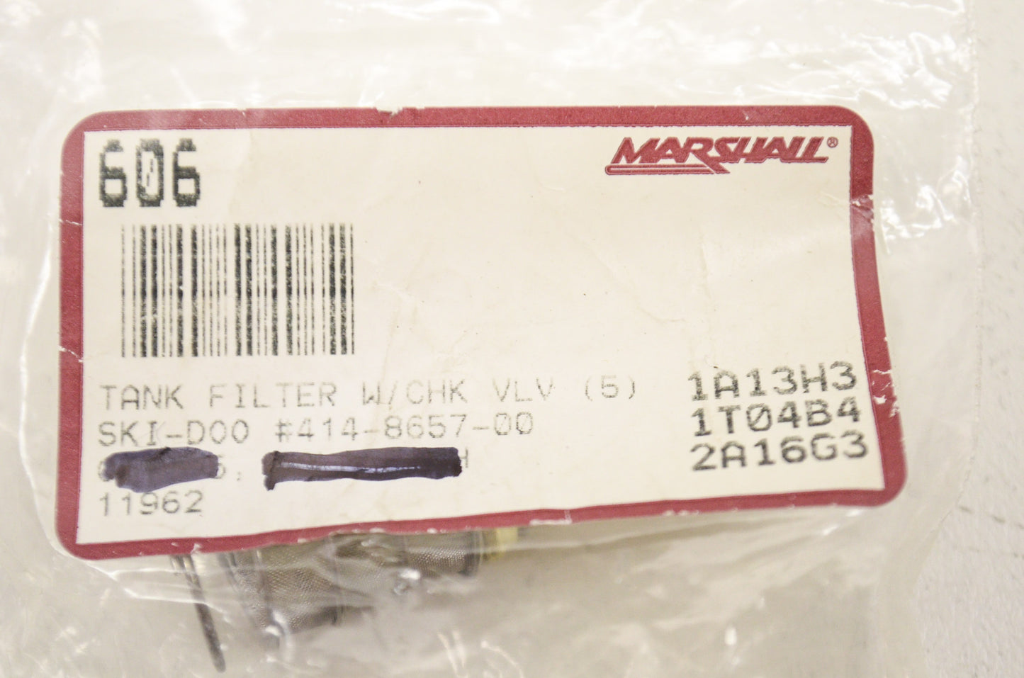 Tank Filter With Check Valve Ski-Doo NOS