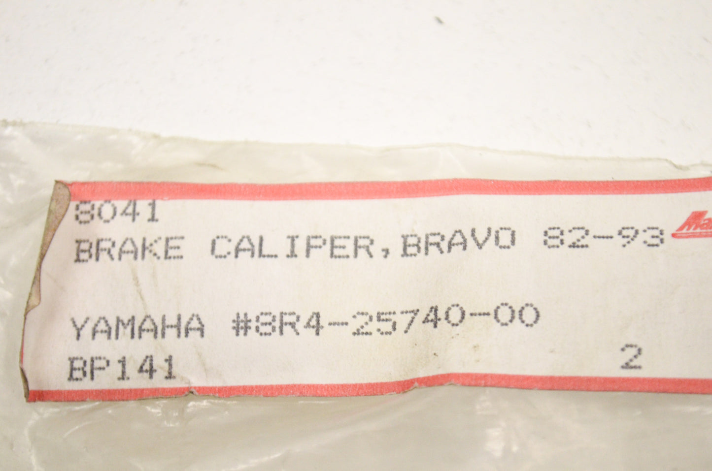 Marshall 8041, BP141, 8R4-25740-00 Bravo Brake Caliper Yamaha Bravo NOS