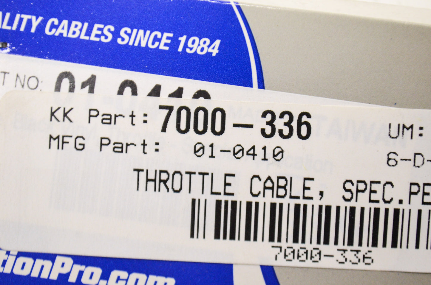 New Motion Pro Throttle Cable