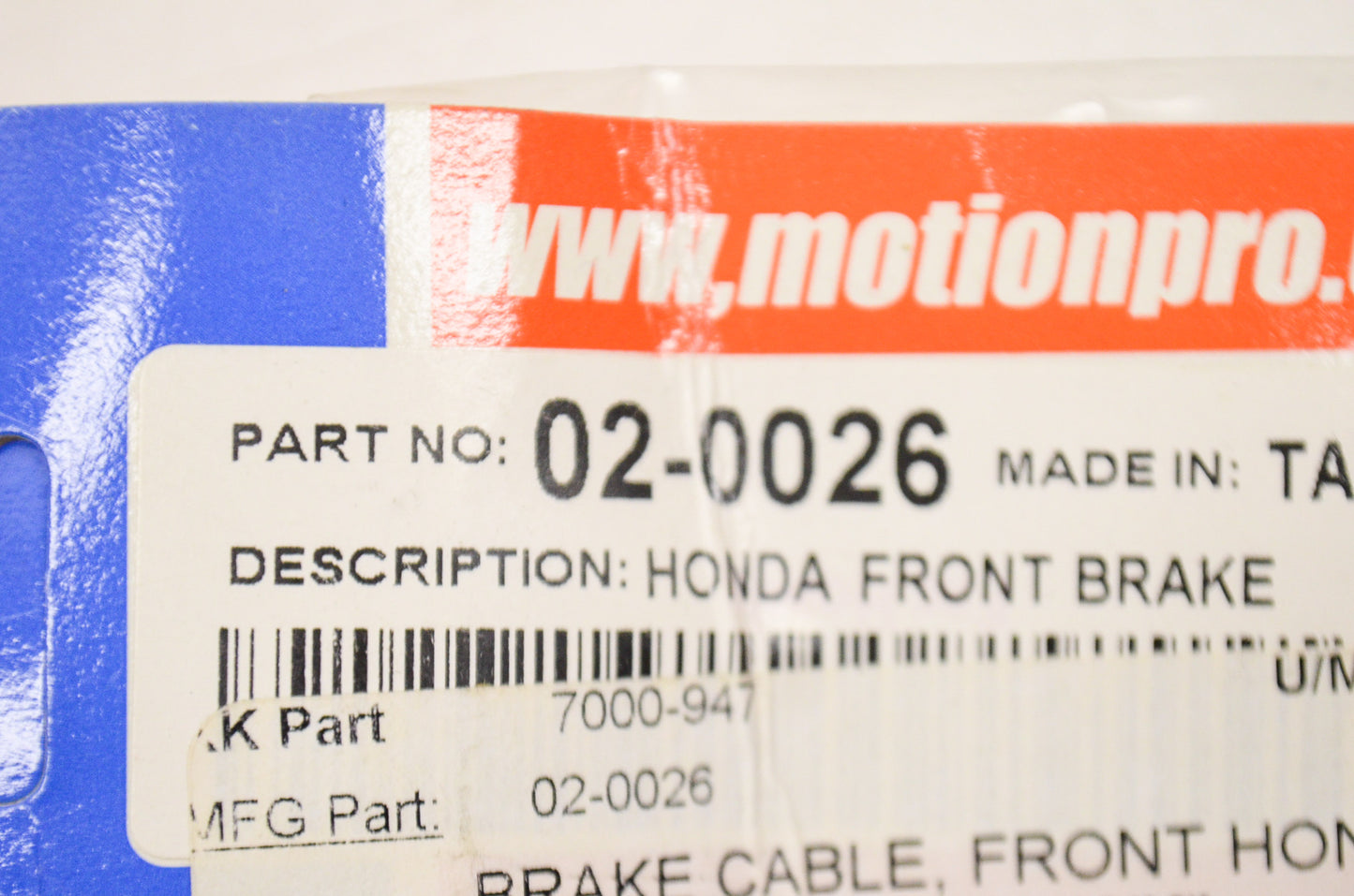 Motion Pro 02-0026 Front Brake Cable Honda NOS