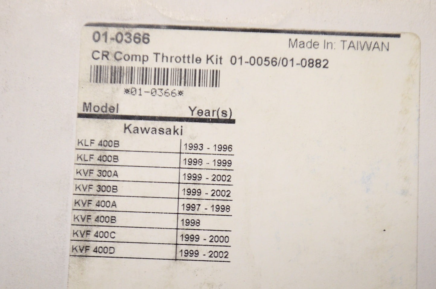 Motion Pro 01-0366 Throttle Kit Kawasaki NOS