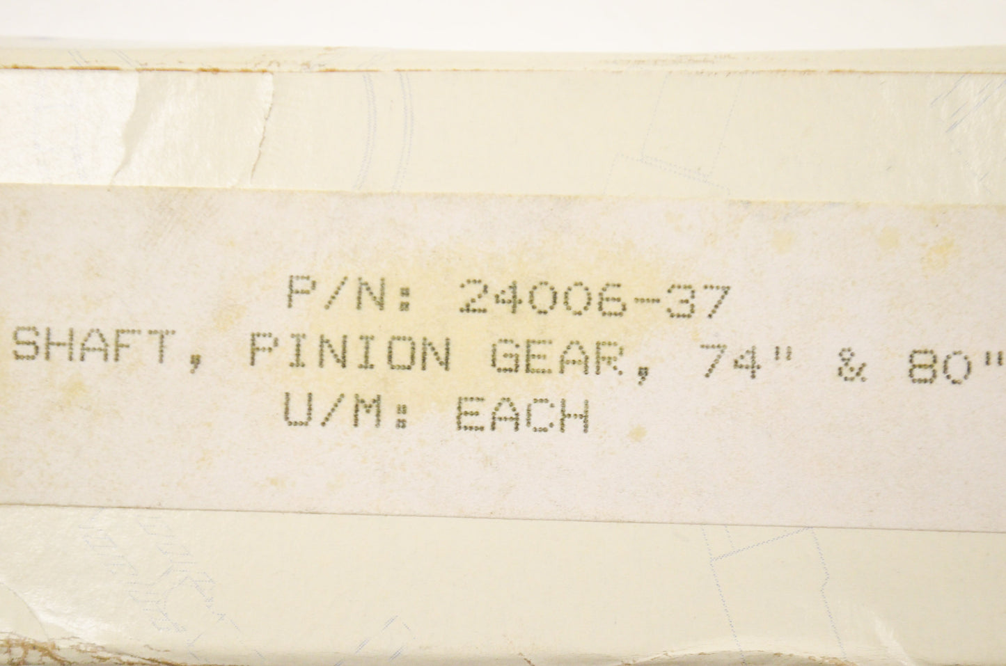 New JIMS Pinion Shaft