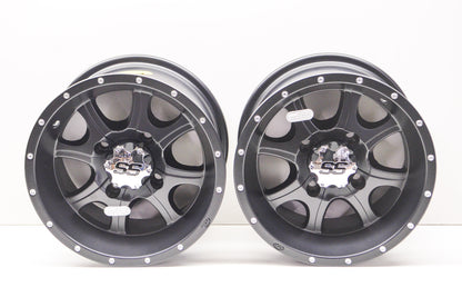 New ITP 12x7 SS Alloy SS108 Wheel Black Qty 2 NOS
