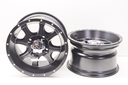 New ITP 12x7 SS Alloy SS108 Wheel Black Qty 2 NOS