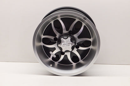 ITP 1428458404B 14x7 4/137 5+2 System Six Machined with Black Wheel NOS