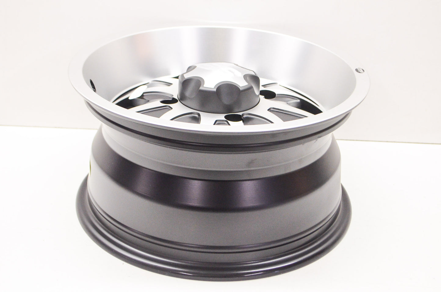 ITP 1428458404B 14x7 4/137 5+2 System Six Machined with Black Wheel NOS