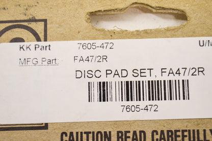 EBC FA47/2R Brake Pad QTY 2 NOS