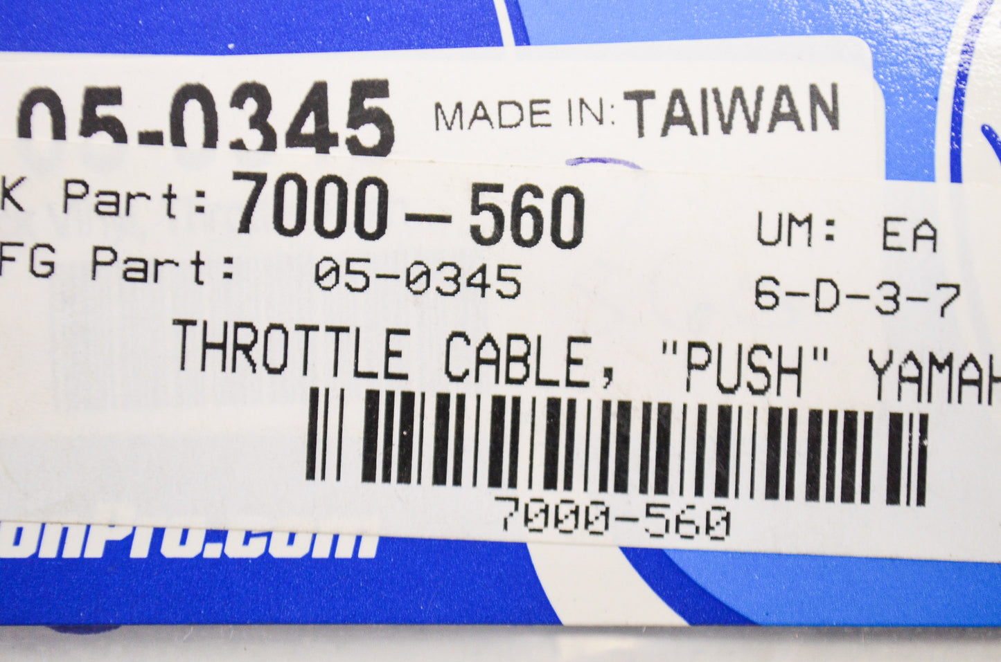 New Motion Pro Throttle Cable NOS