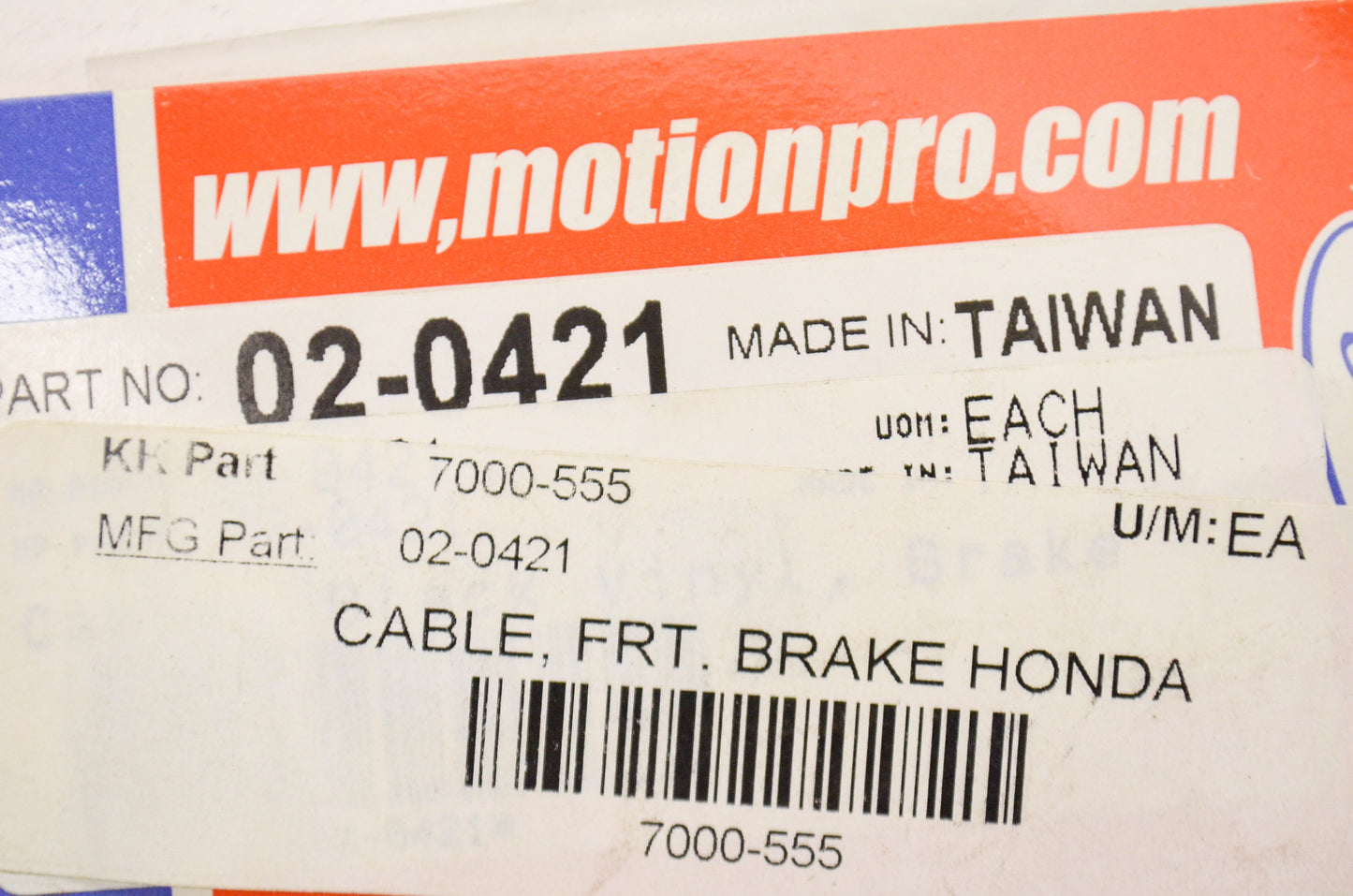 New Motion Pro Front Brake Cable NOS