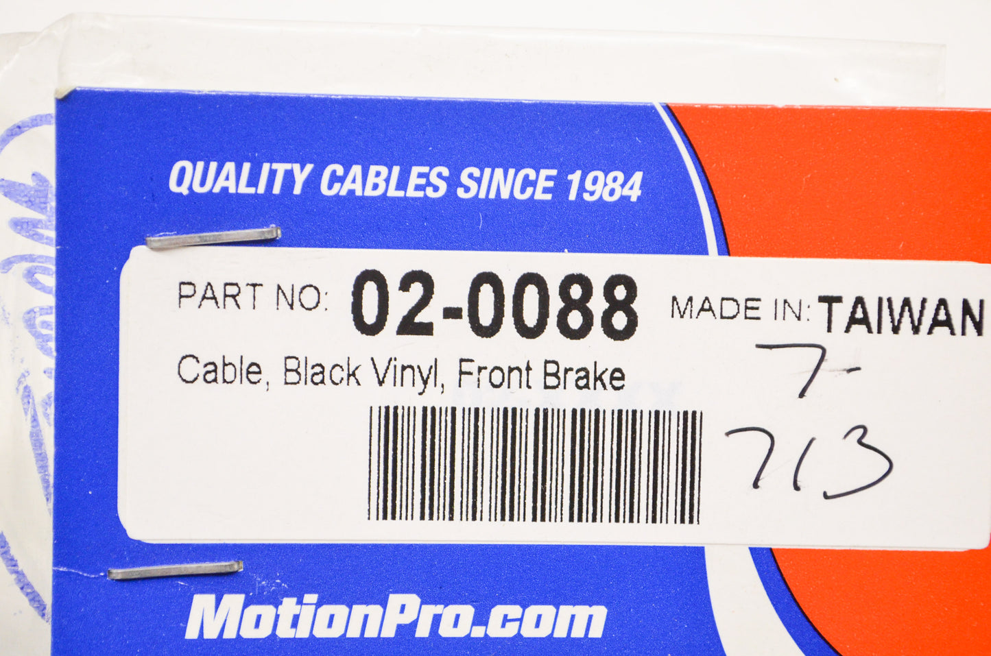 Motion Pro 02-0088 Front Brake Cable NOS