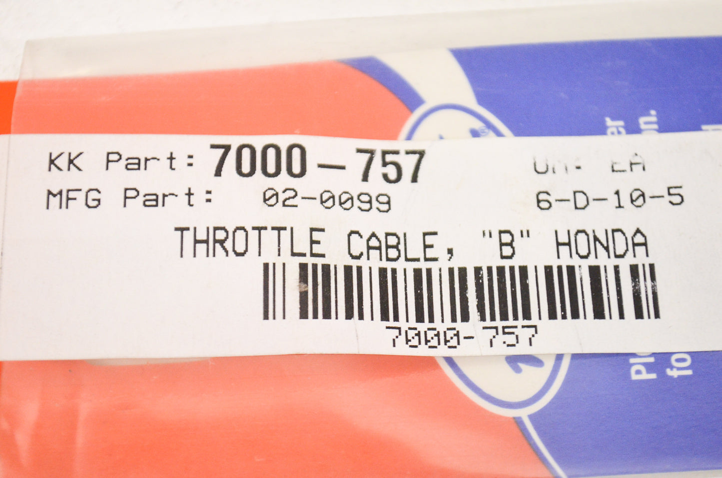 Motion Pro 02-0099 Throttle Cable NOS