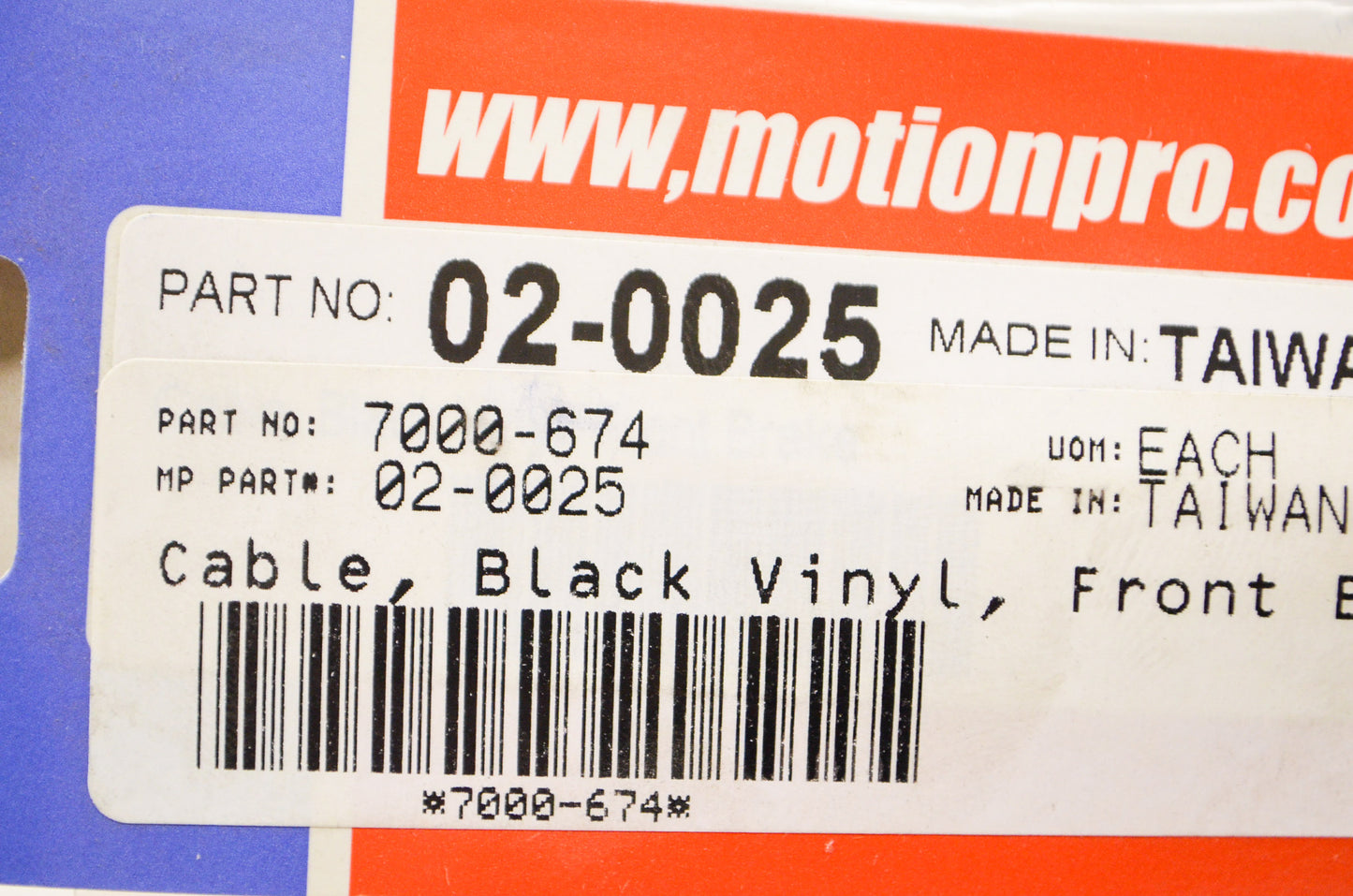 New Motion Pro Front Brake Cable NOS
