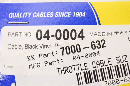 Motion Pro 04-0004 Throttle Cable NOS
