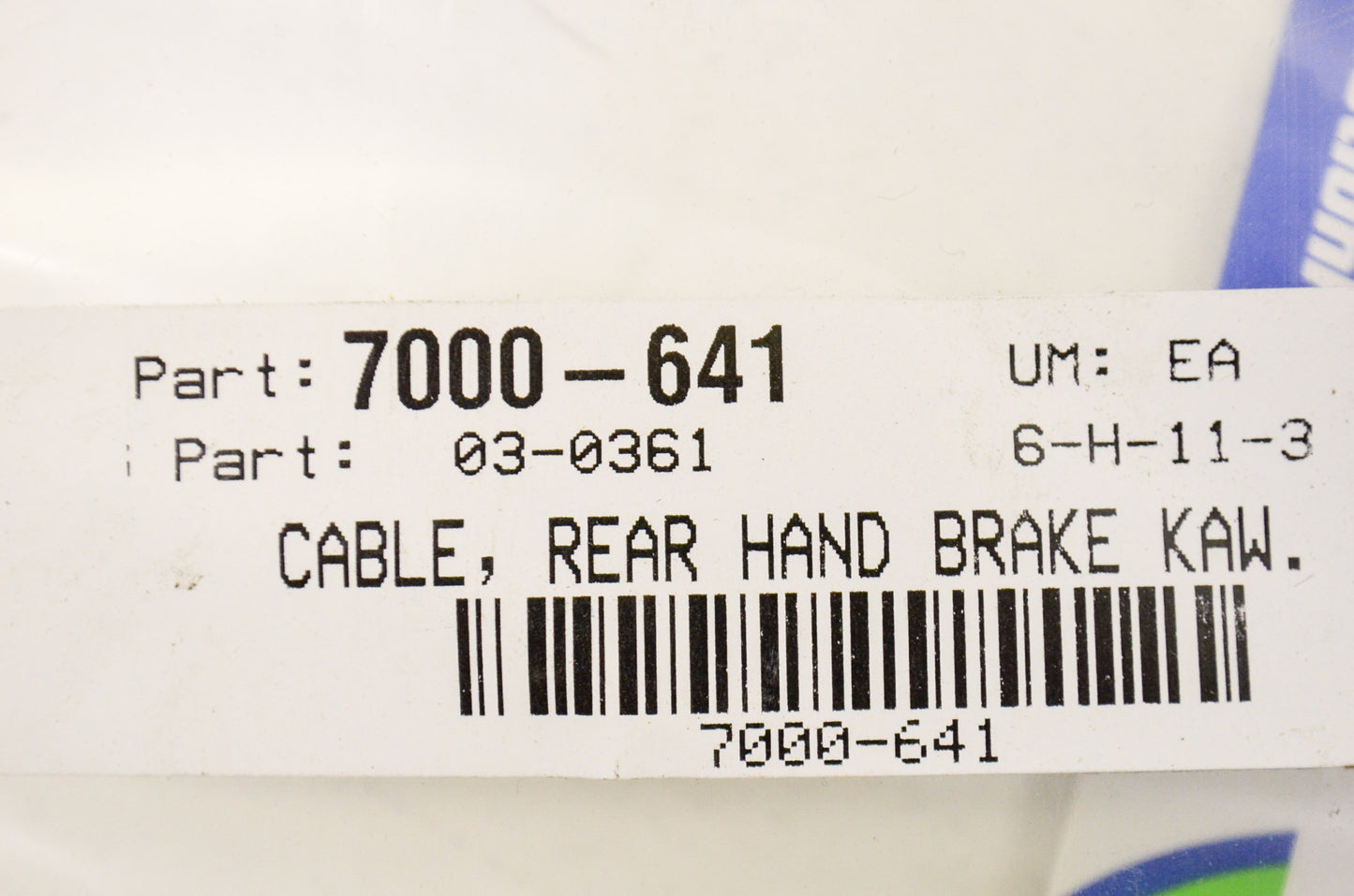 New Motion Pro Hand Brake Cable NOS