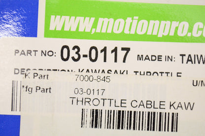 New Motion Pro Throttle Cable NOS