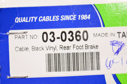 Motion Pro 03-0360 Foot Brake Cable NOS